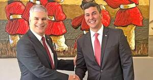 La Nación / Santiago Peña se reunió con el embajador de Estados Unidos