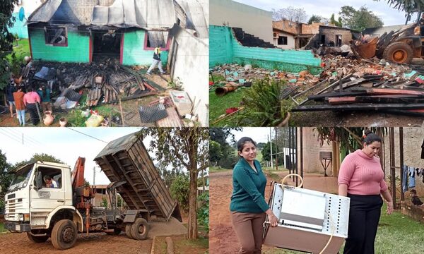 Grandiosa muestra de solidaridad para con familia que perdió todo en incendio