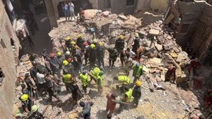 Trece muertos a causa del derrumbe de un edificio en Egipto