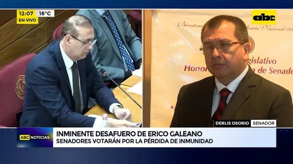 Video: Inminente desafuero de Erico Galeano - ABC Noticias - ABC Color