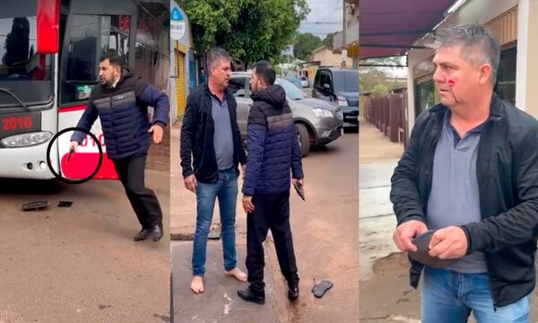 Incidente en el tránsito entre chofer de bus y furgón casi termina en tragedia – Diario TNPRESS