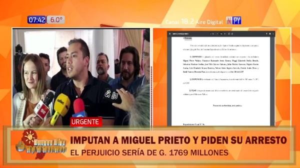 Imputan a Miguel Prieto y piden su arresto - Noticias Paraguay
