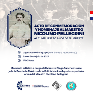 Rendirán homenaje al maestro Nicolino Pellegrini al cumplirse 90 años de su muerte - .::Agencia IP::.
