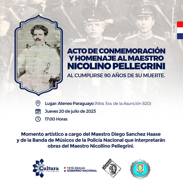 Rendirán homenaje al maestro Nicolino Pellegrini al cumplirse 90 años de su muerte - .::Agencia IP::.