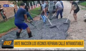 Vecinos reparan calle intransitable ante inacción de autoridades | Telefuturo