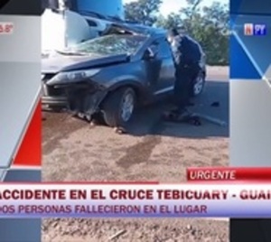 Fatal accidente rutero sega la vida de dos personas en Tebicuary - Paraguay.com