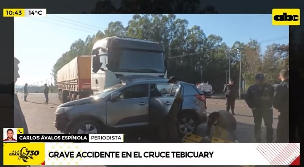 Abuela y nieta fallecen en accidente ocurrido en cruce Tebicuarymi