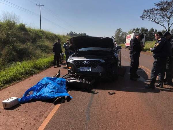 Motociclista fallece en accidente sobre Ruta PY06 en Capitán Meza