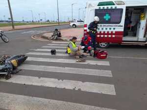 Accidente dejó dos motociclistas heridos en Encarnación