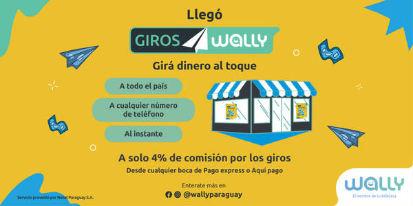 ¡Enviá y recibí plata con Giros Wally!