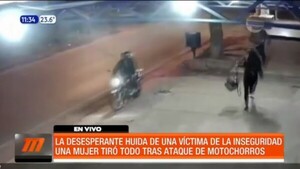 Desesperada huida de una víctima de la inseguridad | Telefuturo