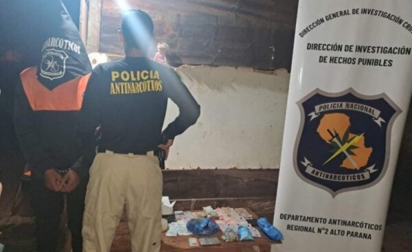 Microtráfico: Incautan drogas y G. 14 millones en Minga Guazú