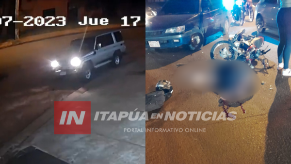 ACCIDENTE DE TRÁNSITO DEJA UN HERIDO EN ENCARNACIÓN - Itapúa Noticias