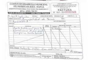 En Jesús de Tavarangue usaron Consejo de Desarrollo como empresa proveedora de servicios