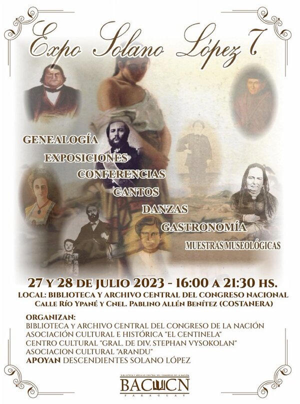 La Expo Solano López se hará la próxima semana en la Biblioteca del Congreso