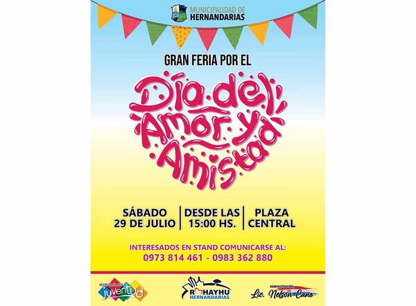 Preparan gran feria por el día del amor y la amistad en Hernandarias | DIARIO PRIMERA PLANA