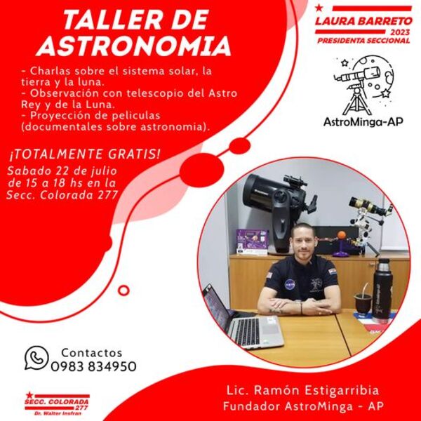 Realizan taller de Astronomía en Minga Guazú
