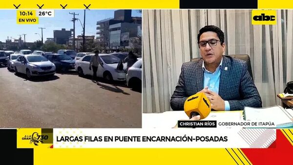 Video: Largas filas en puente Encarnación -Posadas - ABC Noticias - ABC Color
