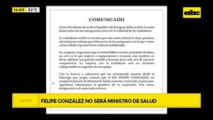 Video: Felipe González no será ministro de Salud  - ABC Noticias - ABC Color