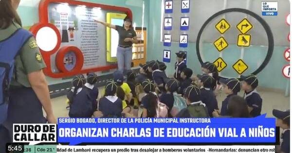 La Nación / Niños participan de charlas sobre educación vial en la Municipalidad de Asunción