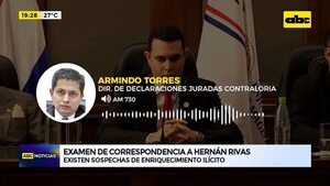 Video: Contraloría hará examen de correspondencia a Hernán Rivas - ABC Noticias - ABC Color
