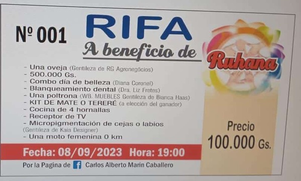 Organizan una rifa a beneficio de Ruhama - Radio Imperio