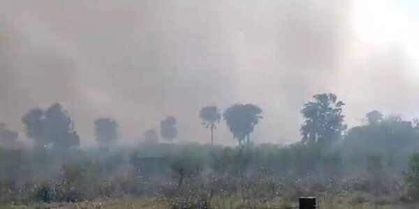 Reportan incendio de gran magnitud en el tramo Luque-San Bernardino