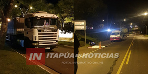 MOTOCICLISTA FALLECIÓ TRAS COLISIÓN CONTRA UN CAMIÓN EN TRINIDAD - Itapúa Noticias