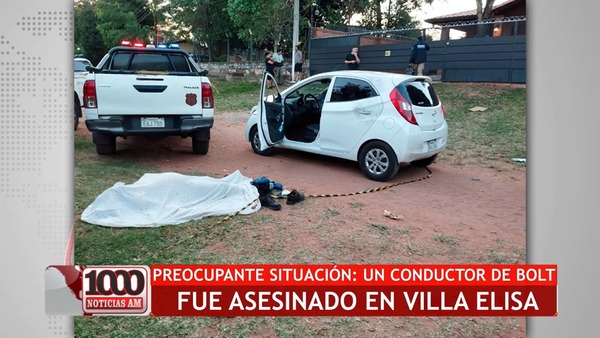 Buscan a responsables del asesinato de un conductor de Bolt en Villa Elisa | 1000 Noticias