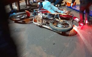 Motociclista sufre accidente en Minga Guazú