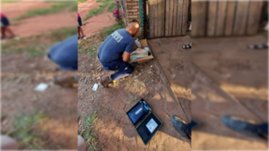Abandonaron a bebé dentro de una caja de cartón frente a una vivienda