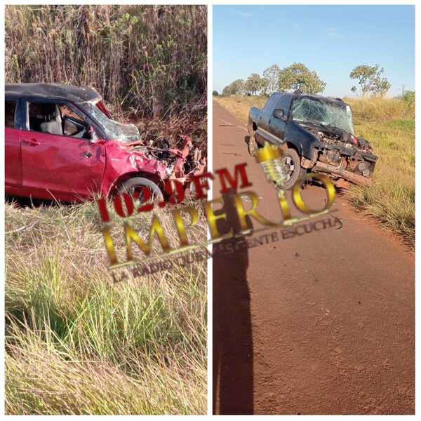 Choque frontal de vehículos sobre la ruta PY11 deja dos lesionados y un aprehendido - Radio Imperio