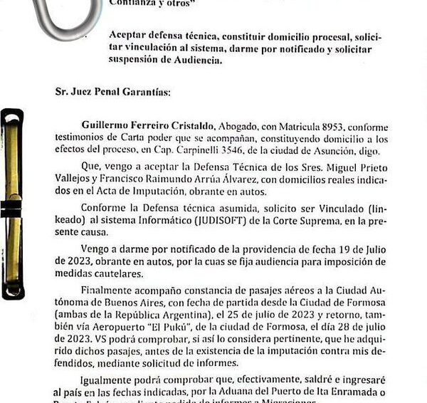 Y tal como lo anunciáramos, Prieto ya chicanea audiencia de imposición de medidas