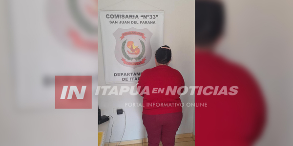 EN SAN JUAN DEL PARANÁ, DETUVIERON A MUJER BUSCADA POR EL ASESINATO DE SU ESPOSO - Itapúa Noticias