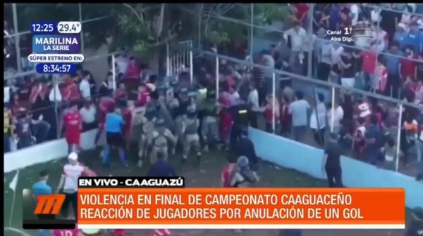 Violencia en la final del campeonato caaguaceño | Telefuturo