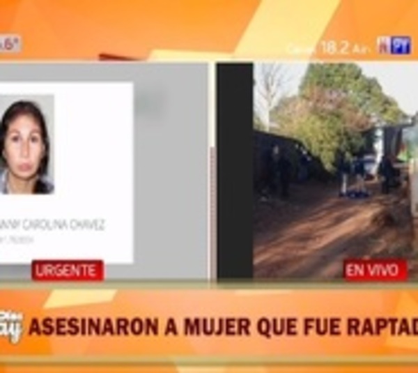 Hallan muerta a mujer raptada en PJC - Paraguay.com