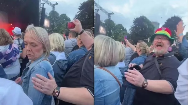 Diario HOY | VIDEO| Señor se vuelve viral al confundir a su esposa con otra mujer en un concierto
