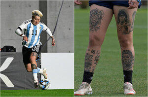 Versus / Jugadora argentina fue duramente criticada por tener tatuaje de Cristiano Ronaldo