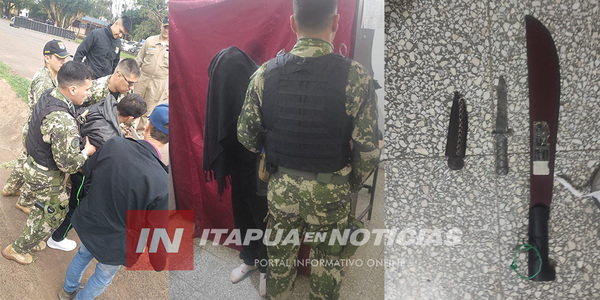 SUPUESTO LADRÓN QUE INTENTÓ PERPETRAR ROBO FUE DETENIDO POR LA ARMADA PARAGUAYA - Itapúa Noticias