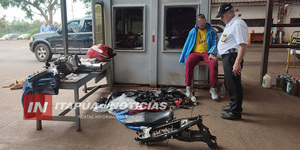 MOTOCICLETA DESARMADA ESTABA SIENDO INGRESADA EN DOS BOLSAS A PARAGUAY Y FUE INCAUTADA - Itapúa Noticias