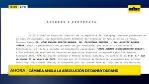 Video: Cámara anula absolución de Danny Durand  - ABC Noticias - ABC Color