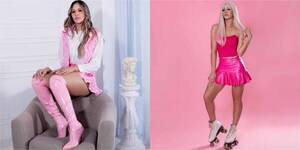 [GALERÍA] ¡Doña de pelotero liberteño posó como sensual "Barbie"!