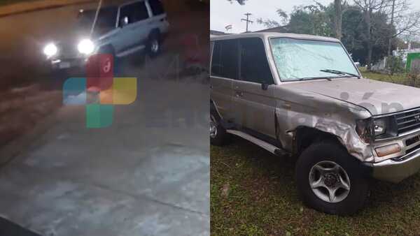 Abandonan camioneta involucrada en grave accidente en el barrio Santa María