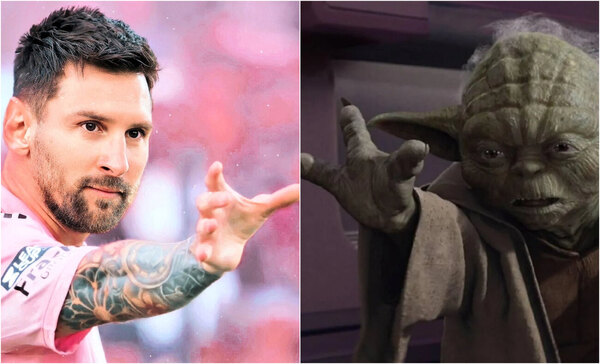 Versus / ¿"Yoda- Messi"? El curioso festejo entre Lionel Messi y David Beckham