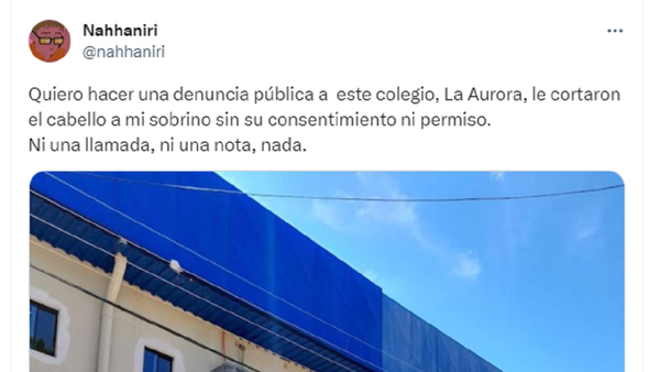 Denuncian peluqueada sin permiso en colegio
