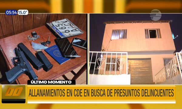 CDE: Allanamientos simultáneos en busca de presuntos delincuentes | Telefuturo