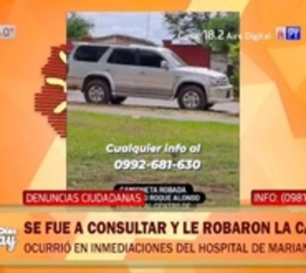 Fue consultar en Mariano y le robron la camioneta - Paraguay.com