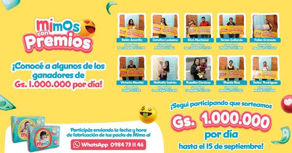 La Nación / Mimo ya premió a varios ganadores con G. 1 millón