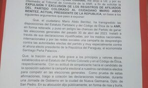 Piden expulsión de Marito de la ANR