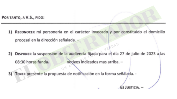 Defensa de expidutado Ever Noguera solicita suspensión de audiencia de medidas